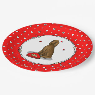 Assiettes En Carton Heureuse Sainte-Valentin Be Mine Irish Setter (rou