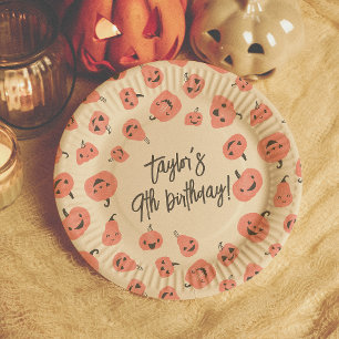Assiettes En Carton Hey Boo Fête d'anniversaire de fille Bohème Hallow