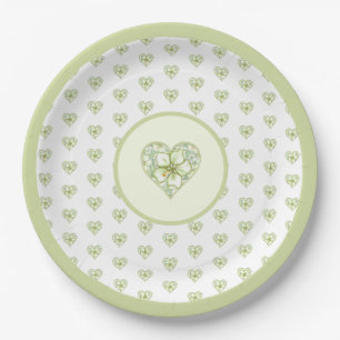 Assiettes En Carton Hibiscus & dentelle BLANC