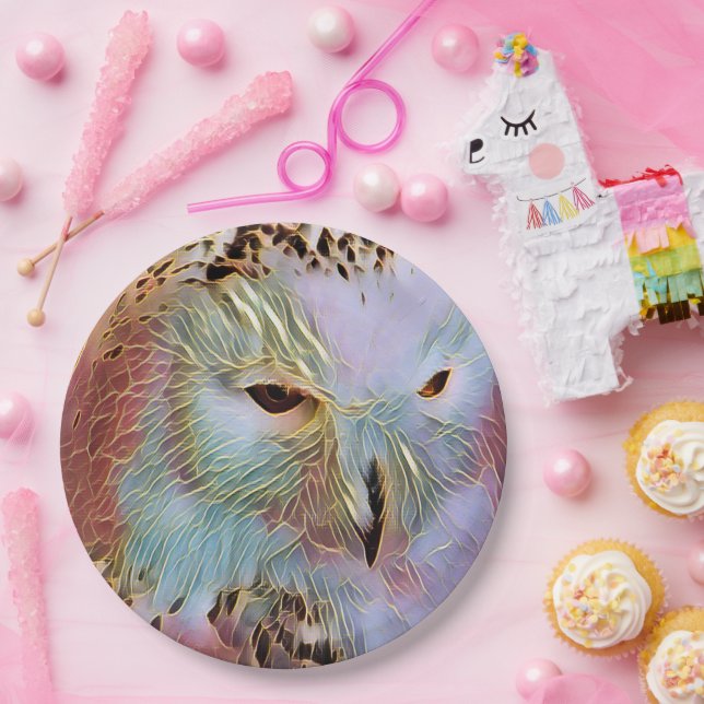 ASSIETTES EN CARTON HIBOU (Fête)