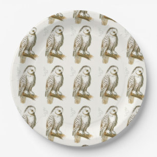 Assiettes En Carton Hibou de Milou
