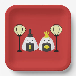 Assiettes En Carton Hina Matsuri Onigiri