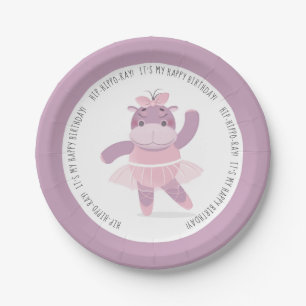 Assiettes En Carton Hip Hippo Ray Hippo Ballerina