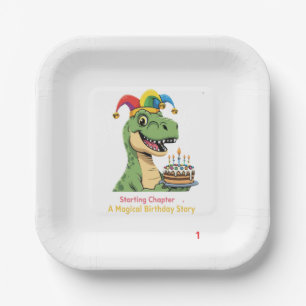 Assiettes En Carton Histoire Magique du Premier Anniversaire du Dinosa