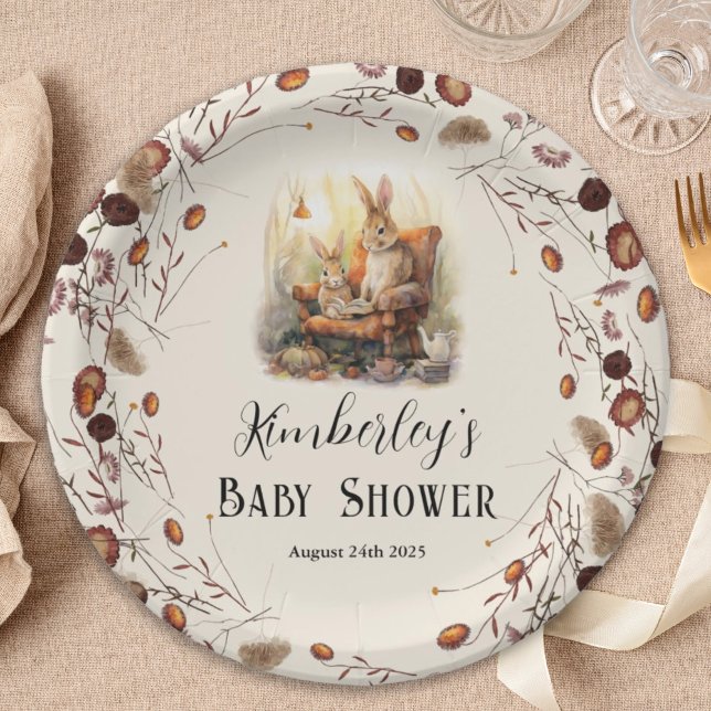 Assiettes En Carton Histoire Nouveau chapitre Baby shower classique Co (Créateur téléchargé)