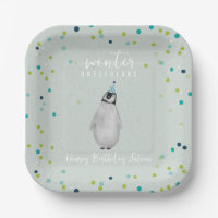 Hiver Onederland Blue Anniversaire Penguin Confett
