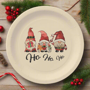 Assiettes En Carton Ho Ho Ho ! Noël des mignons nordics