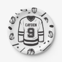 Hockey noir et blanc 9e anniversaire