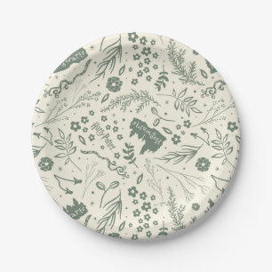 Assiettes En Carton HOGWARTS™ Herbologie Motif magique
