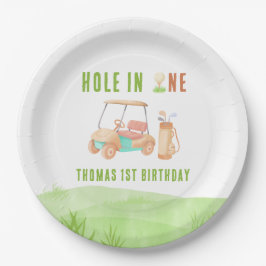 Assiettes En Carton Hole In One First Birthday Party