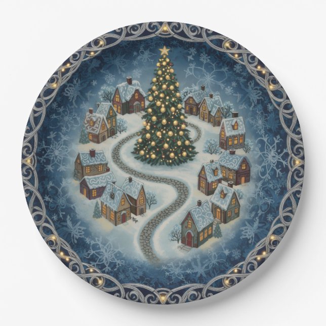 Assiettes En Carton Holiday Paper Plates (Devant)