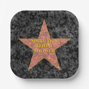 Assiettes En Carton Hollywood Star