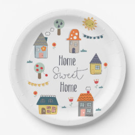 Assiettes En Carton Home Sweet Home