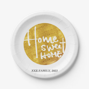 Assiettes En Carton home sweet home, fête de réveil