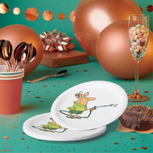 Assiettes En Carton Homme Avec Un Trou De Jardin
