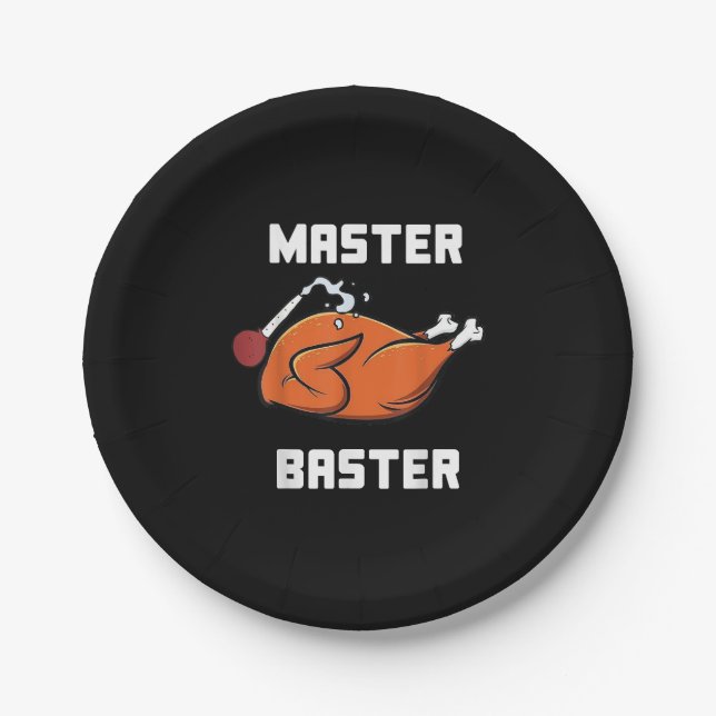 Assiettes En Carton Hommes Femmes Master Baster Funny Turquie Baster M (Devant)