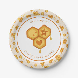 Assiettes En Carton Honeypeb Honey Bee Cute Baby shower