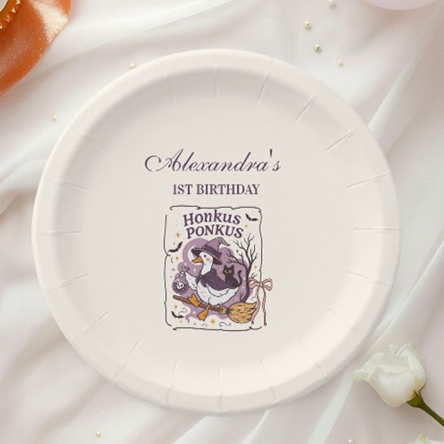 Assiettes En Carton Honkus Ponkus Spooky Goose Halloween  (Créateur téléchargé)