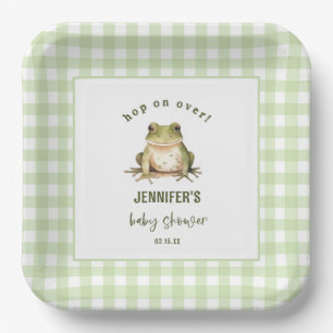 Assiettes En Carton Hop On Over Frog Thème Baby shower