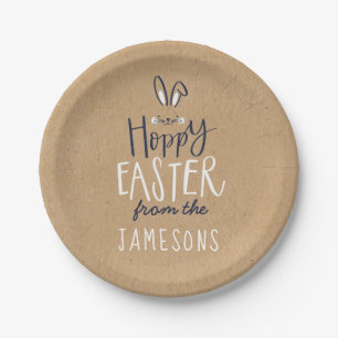 ASSIETTES EN CARTON HOPPY EASTER BUNNY