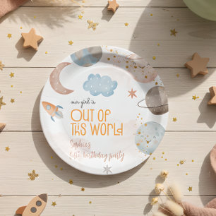 Assiettes En Carton Hors de ce monde l'anniversaire de enfant d'aventu