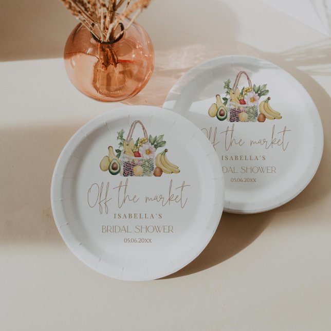Assiettes En Carton Hors Fête des mariées Du Marché (Créateur téléchargé)