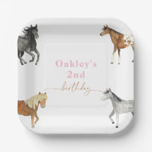 Horse Plaques de fête d'anniversaire