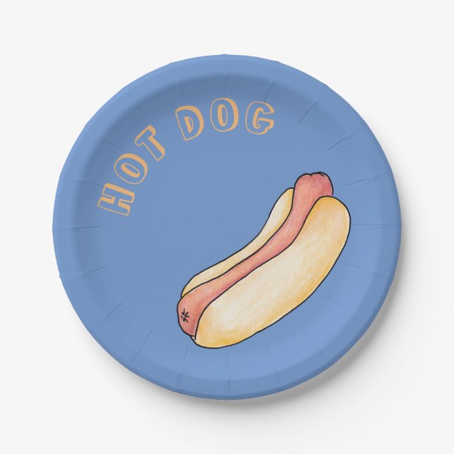 Assiettes En Carton Hot dog (Devant)