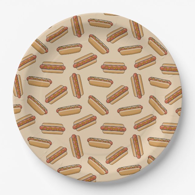 Assiettes En Carton Hot dog (Devant)