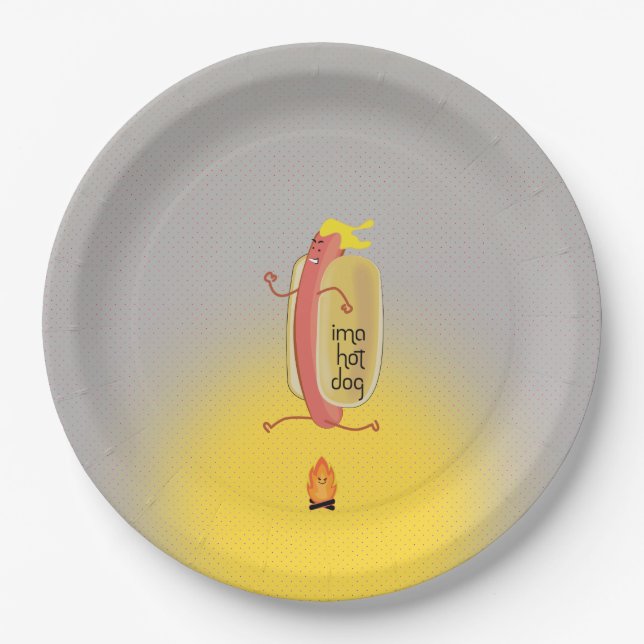 Assiettes En Carton Hot Dog Oe Devil (Devant)