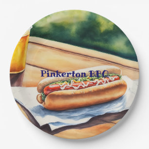 Assiettes En Carton Hot Dog Personnalisé