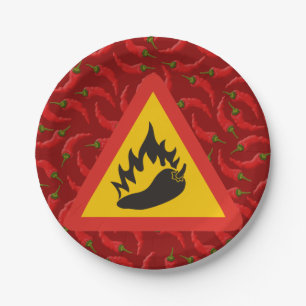 Assiettes En Carton Hot pepper danger