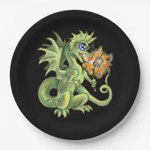 Assiettes En Carton Hot Stups! lil marshmellow dragon torréfié