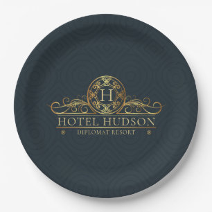 Assiettes En Carton Hôtel de luxe Branding Monogrammed