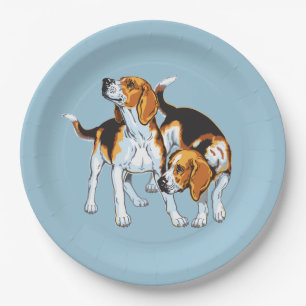 Assiettes En Carton Hound beagle