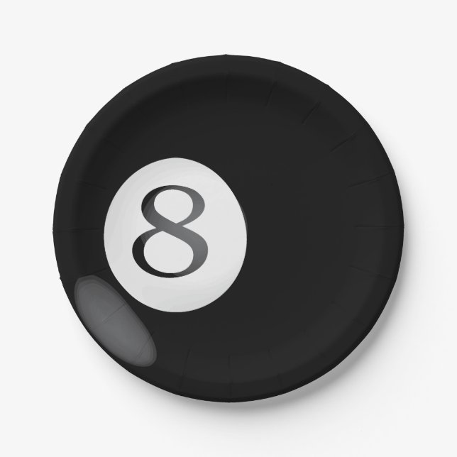 Assiettes En Carton Huit plaques à papier de boule (Devant)