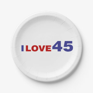 Assiettes En Carton I Love 45