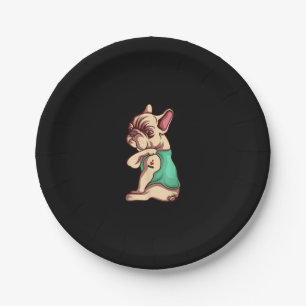 Assiettes En Carton I Love Maman Tattoo Lover Funny French Bulldog