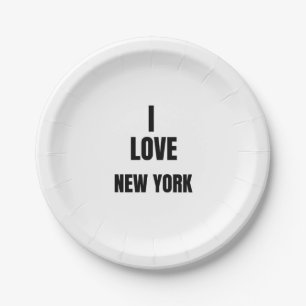 ASSIETTES EN CARTON I LOVE NEW YORK