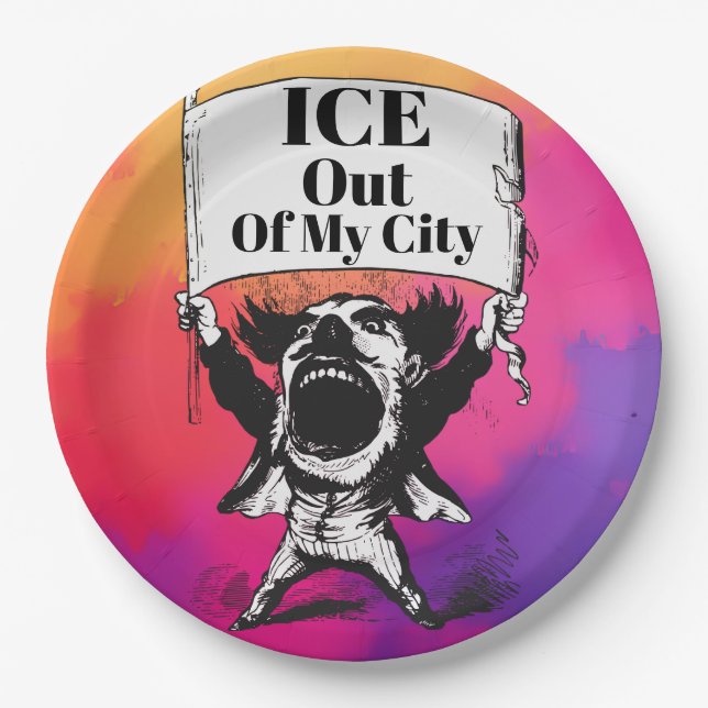 Assiettes En Carton ICE Out of My City Paper Plate (Devant)