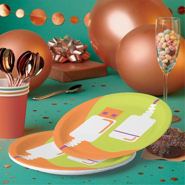 Assiettes En Carton Icône USB Plug (Créateur téléchargé)