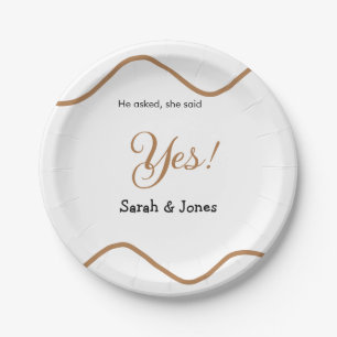 Assiettes En Carton Il a demandé elle a dit oui engagement simple mini