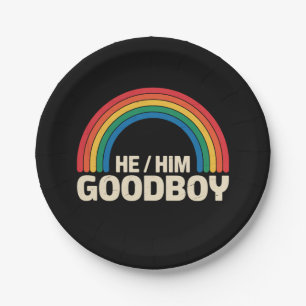Assiettes En Carton Il Bon Garçon Rainbow LGBTQ Gay pride Ally