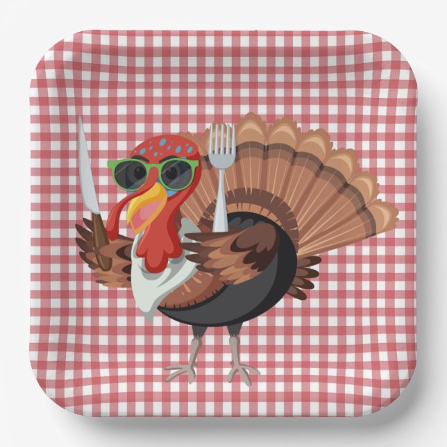 Assiettes En Carton Il est temps pour la Turquie avec des plaques de p (Recto)