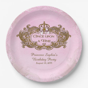 Assiettes En Carton Il était une fois fête d'anniversaire de princesse