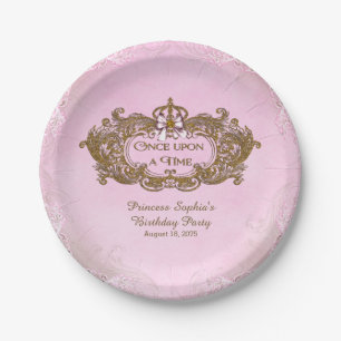 Assiettes En Carton Il était une fois fête d'anniversaire de princesse