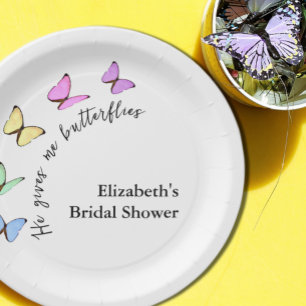 Assiettes En Carton Il Me Donne Des Papillons Mariage