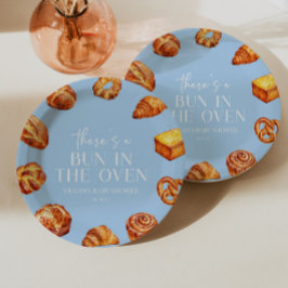Assiettes En Carton Il y a un petit pain dans le Baby shower de pain a