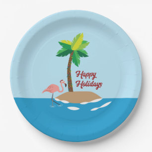 Assiettes En Carton Île de Noël tropicale