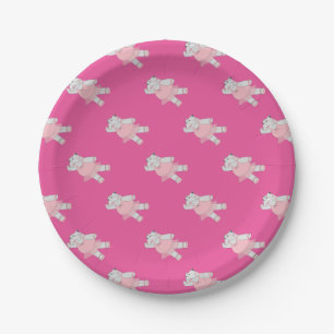 Assiettes En Carton illusima Hippopotame Ballerine